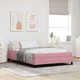 Vidaxl Postelja boxspring z vzmetnico Roza 140 x 210 cm Žamet