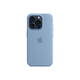 Apple iPhone 15 Pro silicone case with MagSafe Winter Blue