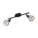 Eglo Zapata 1 spot/2, led, g9, 2x3w, 2x360lm, crna/čelik/amber staklo