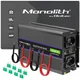 Qoltec Monolith 4000 MS valovni pretvornik napetosti | 12 V na 230 V | 2000/4000 W | USB