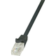 LogiLink RJ45 omrežni kabel CAT 5e U/UTP [1x RJ45 konektor - 1x RJ45konektor] 0,25 m črna LogiLink