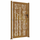 Vidaxl Vrtna vrata 105x205 cm Corten jeklo dizajn bambusa