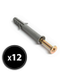 Zidni vložek + vijak - 8 x 60 mm - 12 kosov/paket