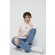 Pamučna dukserica Tommy Jeans za žene, boja: ružičasta, glatka