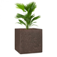 Blumfeldt Solid Grow Rust, cvetlični lonec, 40x41x40 cm, fibreclay, rjasta barva (GDW11-Solidgrow40)
