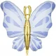 Folija balon BUTTERFLY moder rojstni dan prvi rojstni dan spomladanska zabava travnik 69x69 cm