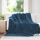 Vidaxl Odeja Temno modra 240 x 270 cm Flis