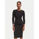 Rinascimento Cocktail obleka CFC0130327003 Črna Slim Fit