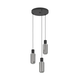 Eglo 901004 - Luster na sajli MAIONE 3xE27/4W/230V crna/zadimljena