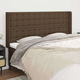 vidaXL Vzglavje z ušesi temno rjav 163x16x118/128 cm blago