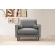 Atelier del Sofa Fotelja Rome 105x85x90cm, Svetlosiva