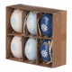 eoshop Velikonočna jajca iz pravih jajc, belo-modra varianta. Cena 6ks v škatli. VEL6027