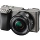 SONY digitalni fotoaparat Alpha A6000 ILCE-6000L 16-50mm, granitno siv