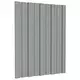 vidaXL Strešni panel 12 pcs Siva 60 x 45 cm Pocinkano jeklo