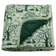 TROLLDOM Prošiveno ćebe, šara šumske životinje/zelena, 96x96 cm