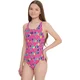 Arena party swimsuit pro back pink/multi 116cm