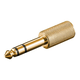 PremiumCord Adapter stereo plug 6.3 - stereo jack 3.5 M/F gold plated
