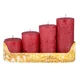 eoshop Adventne sveče GRADED rustikalna kovina d5x6/8/10/12cm 4ks