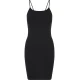 Womens Stretch Jersey Dress - Black