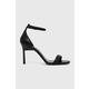 Kožne sandale Calvin Klein GEO STILETTO SANDAL boja: crna, HW0HW01610