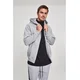 Gray hooded zipper