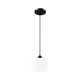 Luster na sajli HARMA 1xE27/15W/230V O 20 cm bela/crna