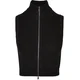 Womens short knitted vest black