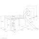Homestyle4U Pograd z lestvijo, toboganom, tunelom in stolpom, 207,5x228x219,5 cm, modra