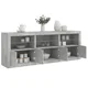 Komoda s LED svjetlima siva boja betona 181,5x37x67 cm