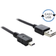 Delock USB 2.0 priključni kabel [1x USB 2.0 - 1x USB 2.0 Mini-B] 5m črn Pozlačeni konektorji DeL