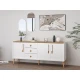 Hanah Home Konzola Mitra Mirror, 180x80x45 cm, Bela