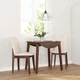 shumee vidaXL Jedilni stoli z blazinami 2 kosa Brown Solid Wood Rubber
