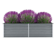 VIDAXL cvetlično korito iz pocinkanega jekla (160x40x45cm), sivo