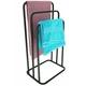 shumee Moderno kovinsko stojalo za brisače s 3 kraki, zaobljeno, črno 017/W-16-3W-88C