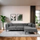 Atelier del Sofa Ugaona garnitura Como Eco, 270 cm, Antracit
