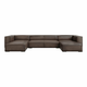 Rjava usnjena kotna zofa (v obliki črke U) Madame - Windsor & Co Sofas