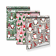 Family Božični darilni papir v roli- 3 vrste/komp. - 70 gsm - 70 x 150 cm roza/zelena/siva