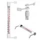 shumee Samolepilni zunanji termometer, bel, 22 cm