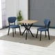 HANAH HOME Set Trpezarijski sto i 2 stolice Elma Navy Blue Walnut