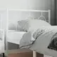 Vidaxl vidaXL Kovinsko vzglavje, belo, 100 cm