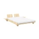Zakonska postelja iz masivnega bora z letvenim dnom 160x200 cm v naravni barvi Social Bed – Karup Design