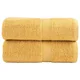 Vidaxl Premium brisače za pranje SOLUND 2 kosa zlate 30x30 cm 600 g/m2