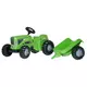 Traktor na pedale Rolly Toys Kiddy Futura zeleni sa prikolicom 620005