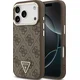 Maska Guess 4G Triangle Logo MagSafe za iPhone 17 Pro zlatno braon