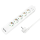 Logilink produžni kabl 5 mesta, 2 USB, prekidač, 1.5m, beli ( 4783 )