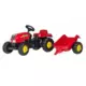 Traktor na pedale sa prikolicom crveni RollyKid