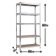 SuperHome 180x100x50cm 175Kg Metalna Montažna Polica