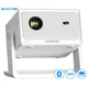 BYINTEK VEVSHAO A16 prenosni LED projektor, Android, Dual WIFI, Bluetooth, 400 ANSI lumnov, zvočnik, samodejni fokus, deljenje zaslona, max 4K UHD, USB/HDMI/AUX, +daljinec, bel