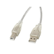 slomart kabel usb a v usb b lanberg ca-usba-12cc-0050-tr prozorno 5 m (5 m)
