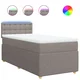 Vidaxl Box spring postelja z vzmetnico taupe 80x200 cm blago